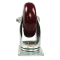 4  inch medium duty plate swivel jujube red  mute PVC casters